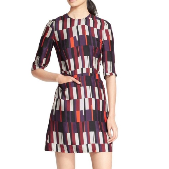 NWT $525 Rag & Bone Anne Printed Silk A-Line Dress in size 2! - Picture 2 of 6
